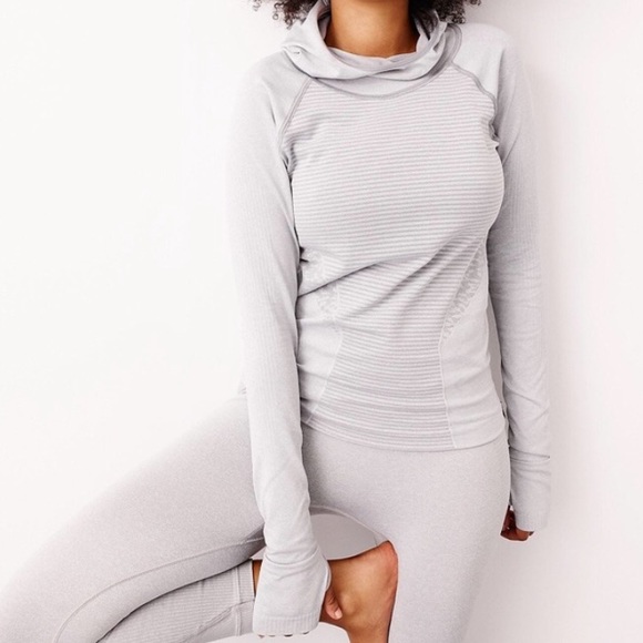 J. Crew Tops - J.Crew x New Balance Gray Seamless Patterned Pullover Hoodie